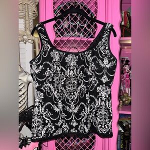 J.T.B. Lace Tank Lined Shelf Bra JTB XL